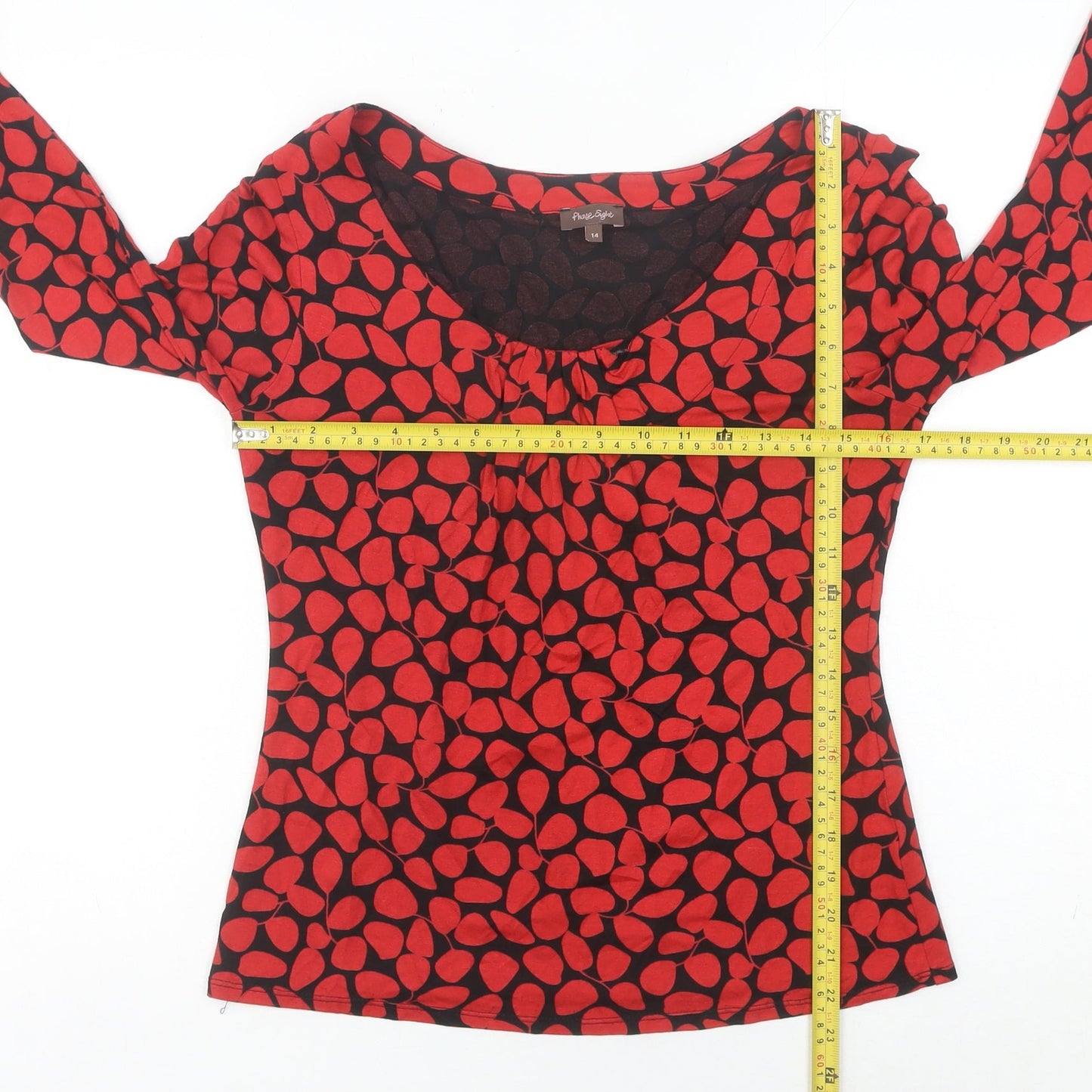 Womens UK Size 14 Phase Eight Red Basic Blouse