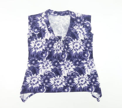 Womens UK Size 20 Marks and Spencer Purple Tunic Blouse