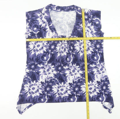 Womens UK Size 20 Marks and Spencer Purple Tunic Blouse