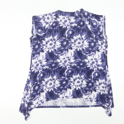 Womens UK Size 20 Marks and Spencer Purple Tunic Blouse