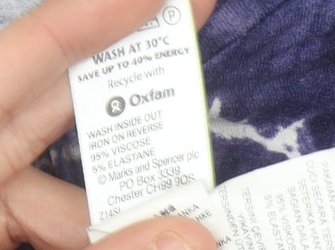 Womens UK Size 20 Marks and Spencer Purple Tunic Blouse