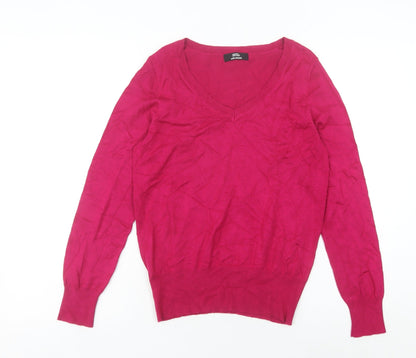 Womens UK Size 12 Marks and Spencer Pink Pullover Jumper