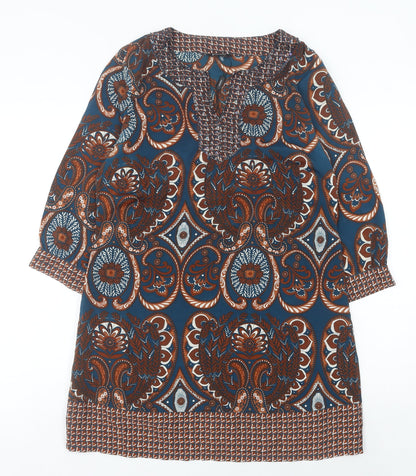 Papaya Women’s Multicoloured Paisley Shift Dress Size 14