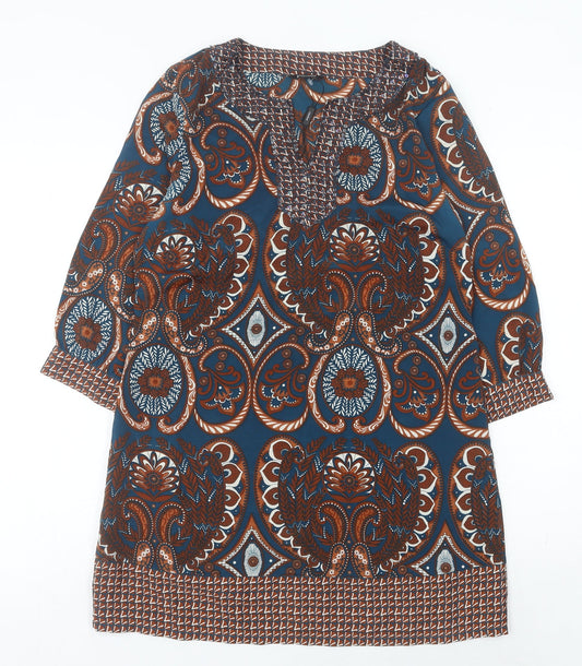 Papaya Women’s Multicoloured Paisley Shift Dress Size 14