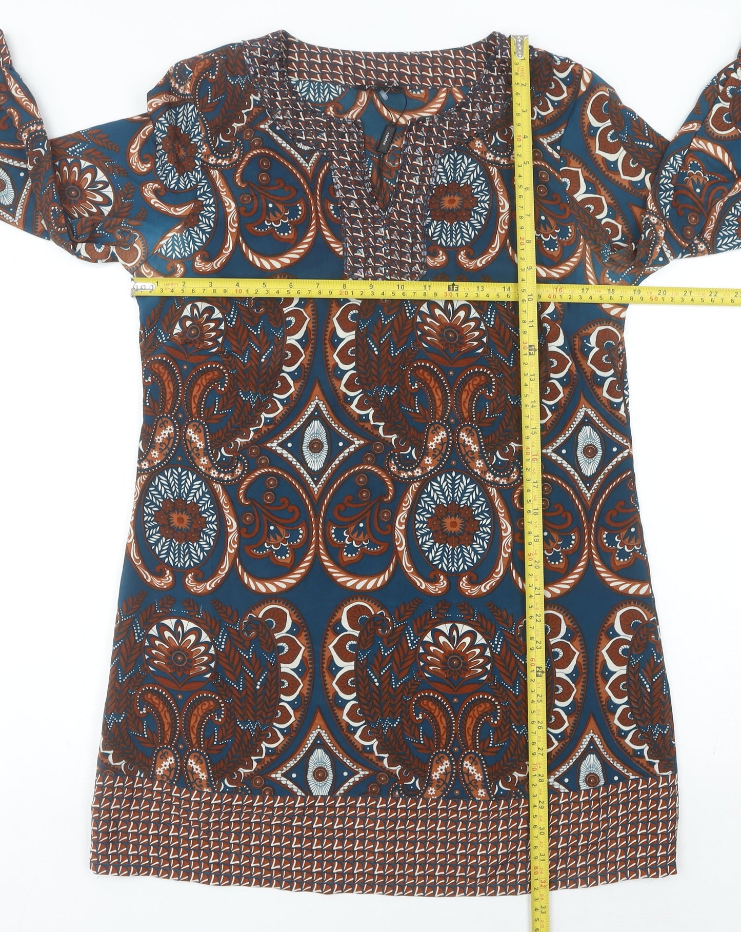 Papaya Women’s Multicoloured Paisley Shift Dress Size 14
