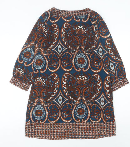 Papaya Women’s Multicoloured Paisley Shift Dress Size 14