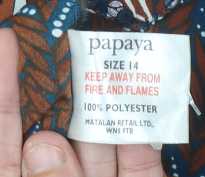 Papaya Women’s Multicoloured Paisley Shift Dress Size 14