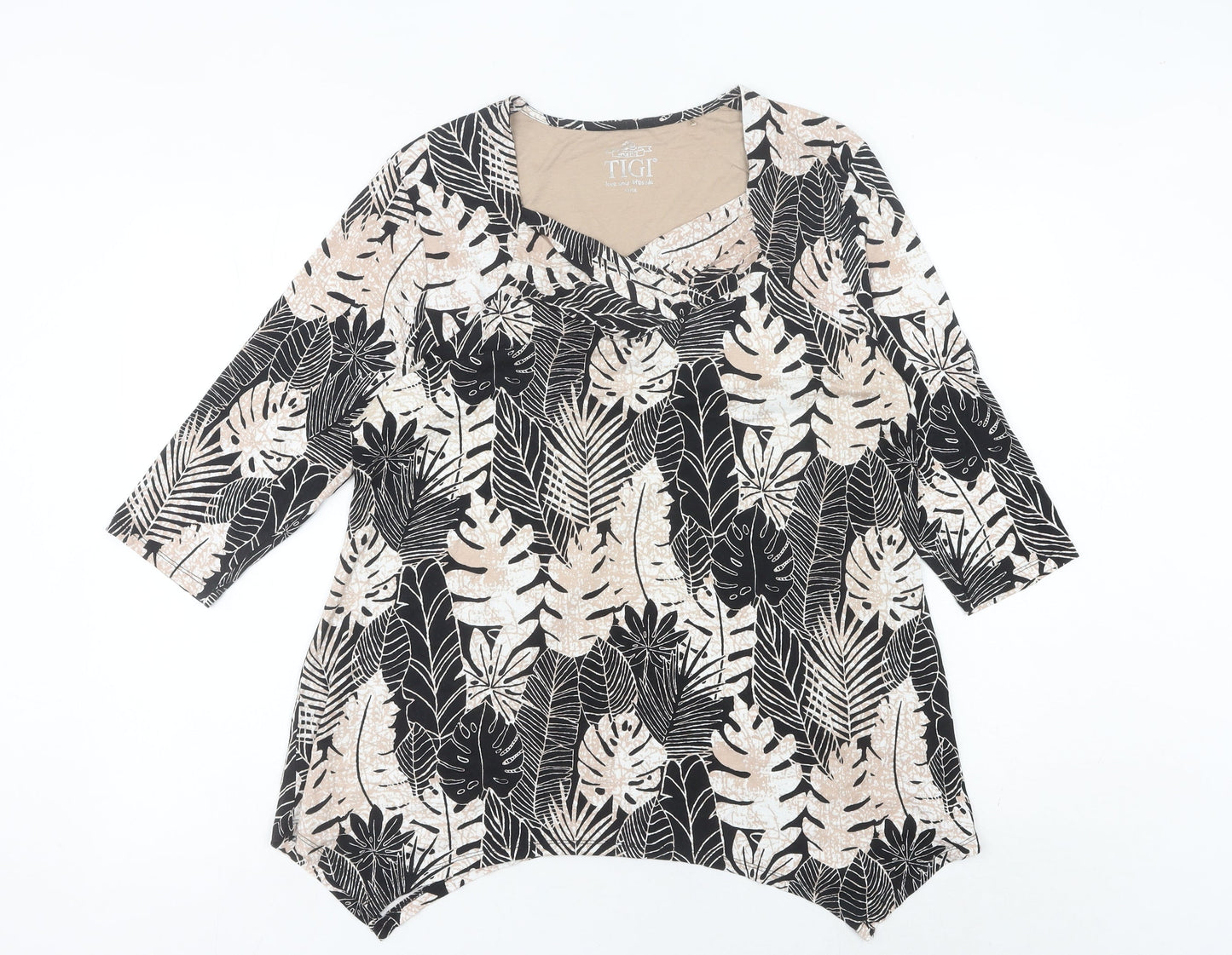 Womens UK Size 14 Tigi Multicoloured Tunic Blouse