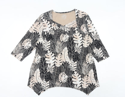 Womens UK Size 14 Tigi Multicoloured Tunic Blouse