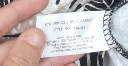 Womens UK Size 14 Tigi Multicoloured Tunic Blouse