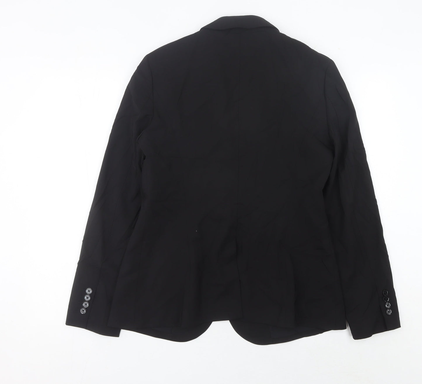 Burberry Women Black Wool Tailored Blazer UK 12 Classic Fit