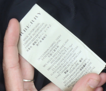 Burberry Women Black Wool Tailored Blazer UK 12 Classic Fit