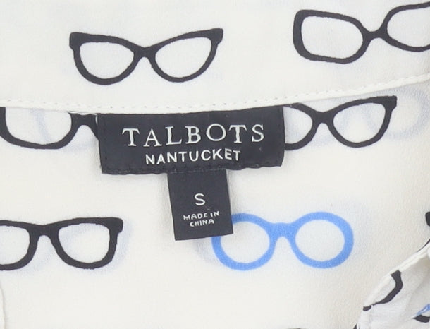 Womens UK Size S Talbots Ivory Basic Button-Up