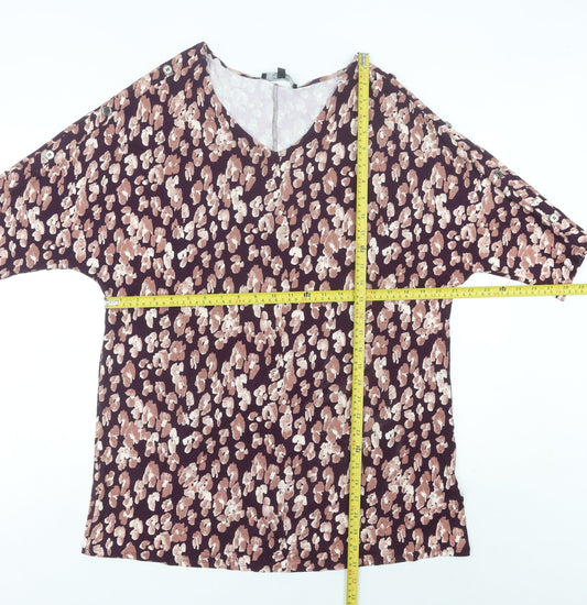 Womens UK Size 16 JD Williams Multicoloured Basic Blouse