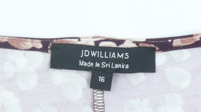 Womens UK Size 16 JD Williams Multicoloured Basic Blouse