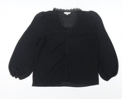 Womens UK Size 14 Love & Roses Black Tunic Blouse