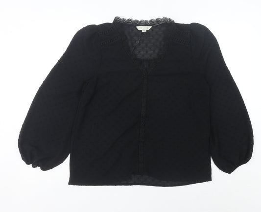 Womens UK Size 14 Love & Roses Black Tunic Blouse