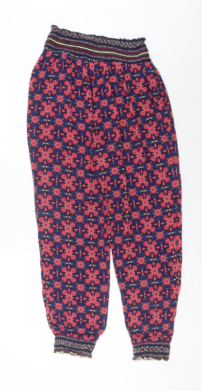 New Look Women’s Multicoloured Floral Harem Trousers Size 10 Viscose