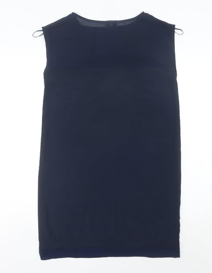 Mango Women’s Navy Blue Sheath Dress Size 8 Sleeveless Workwear