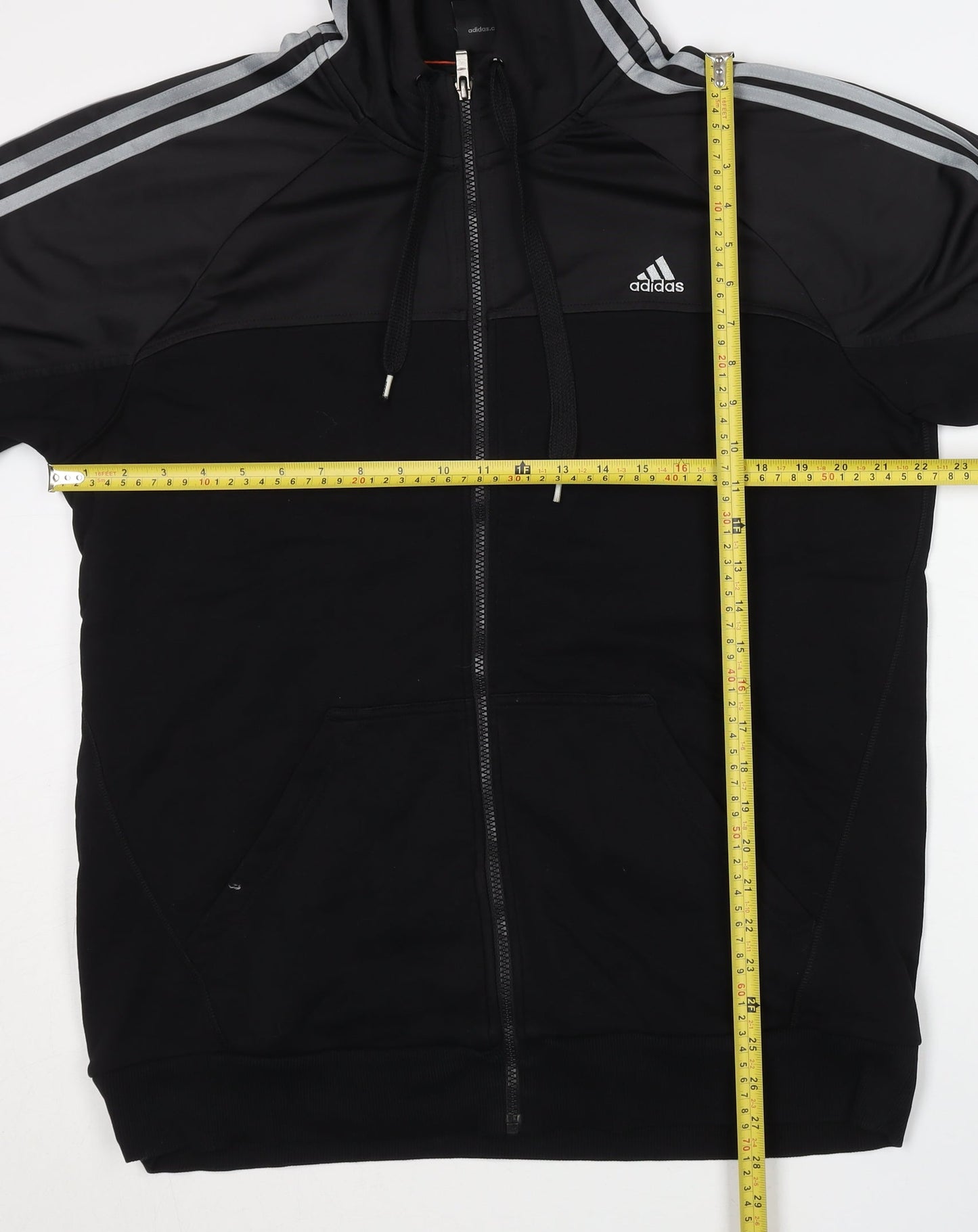 Adidas Men's Black Full Zip Hoodie L Sportswear Jersey