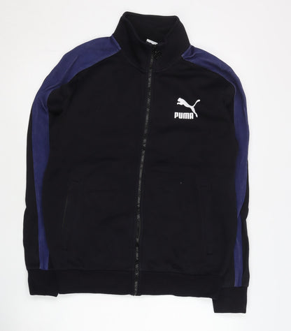 Puma Men's Black Track Jacket M Regular Fit Full Zip Pockets Sportswear