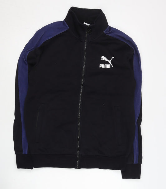Puma Men's Black Track Jacket M Regular Fit Full Zip Pockets Sportswear