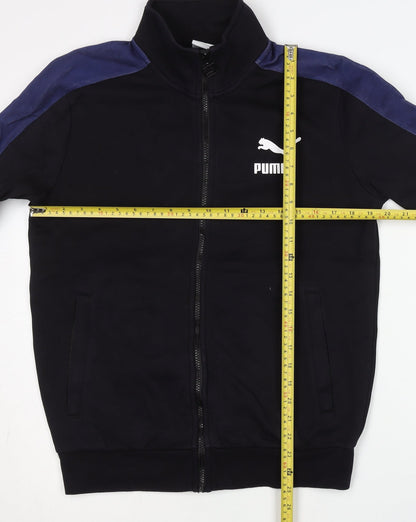 Puma Men's Black Track Jacket M Regular Fit Full Zip Pockets Sportswear