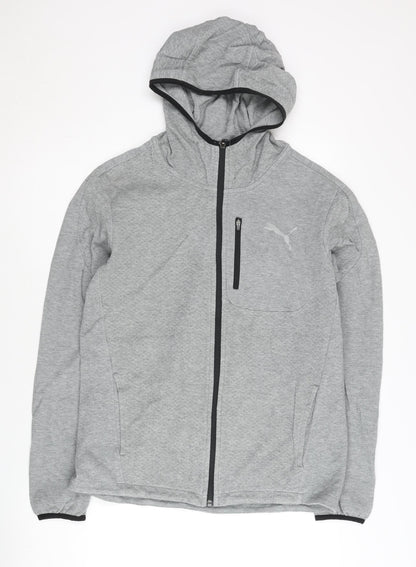 Mens UK Size L PUMA Grey Full Zip Hoodie