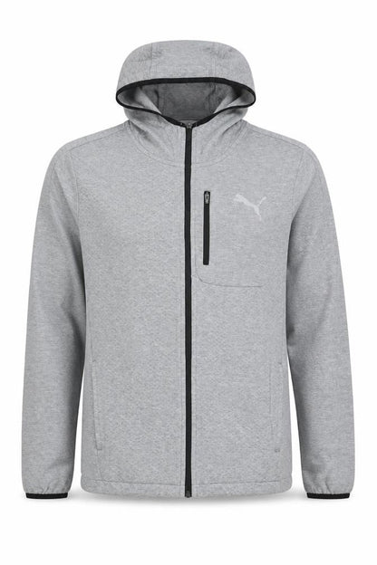 Mens UK Size L PUMA Grey Full Zip Hoodie