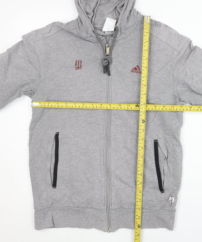 Mens UK Size M adidas Grey Full Zip Hoodie