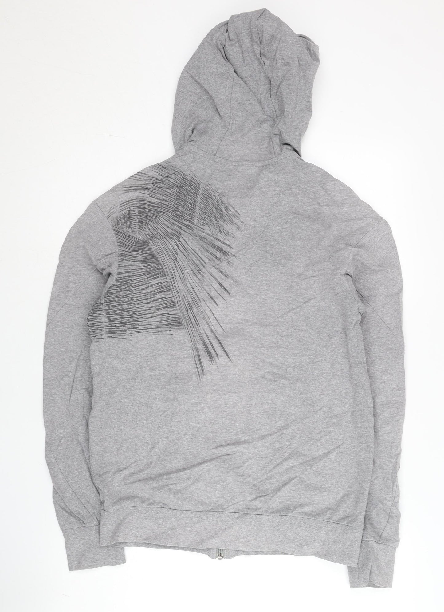 Mens UK Size M adidas Grey Full Zip Hoodie