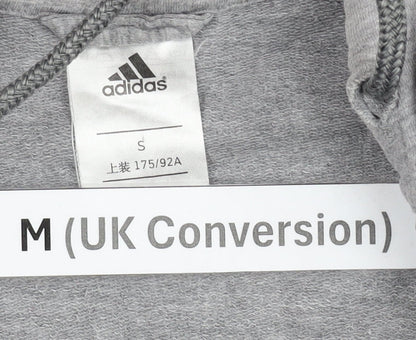 Mens UK Size M adidas Grey Full Zip Hoodie