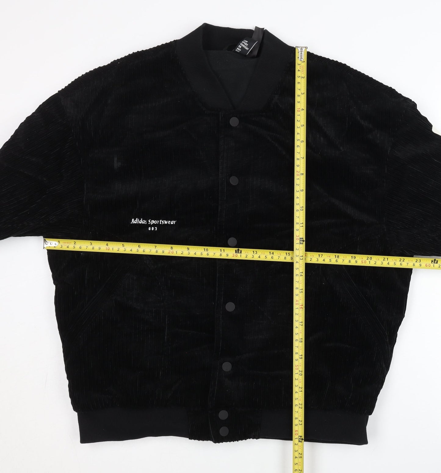 Adidas Men's Black Corduroy Bomber Jacket M Casual Sportswear