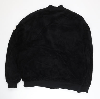 Adidas Men's Black Corduroy Bomber Jacket M Casual Sportswear