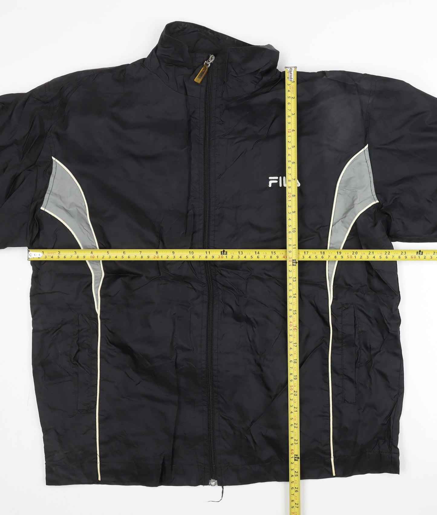 FILA Men's Black M Track Jacket Lightweight Full Zip Sportswear