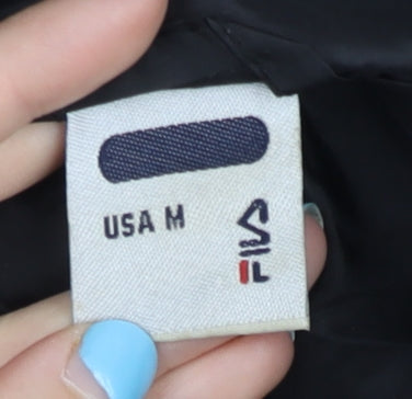 FILA Men's Black M Track Jacket Lightweight Full Zip Sportswear