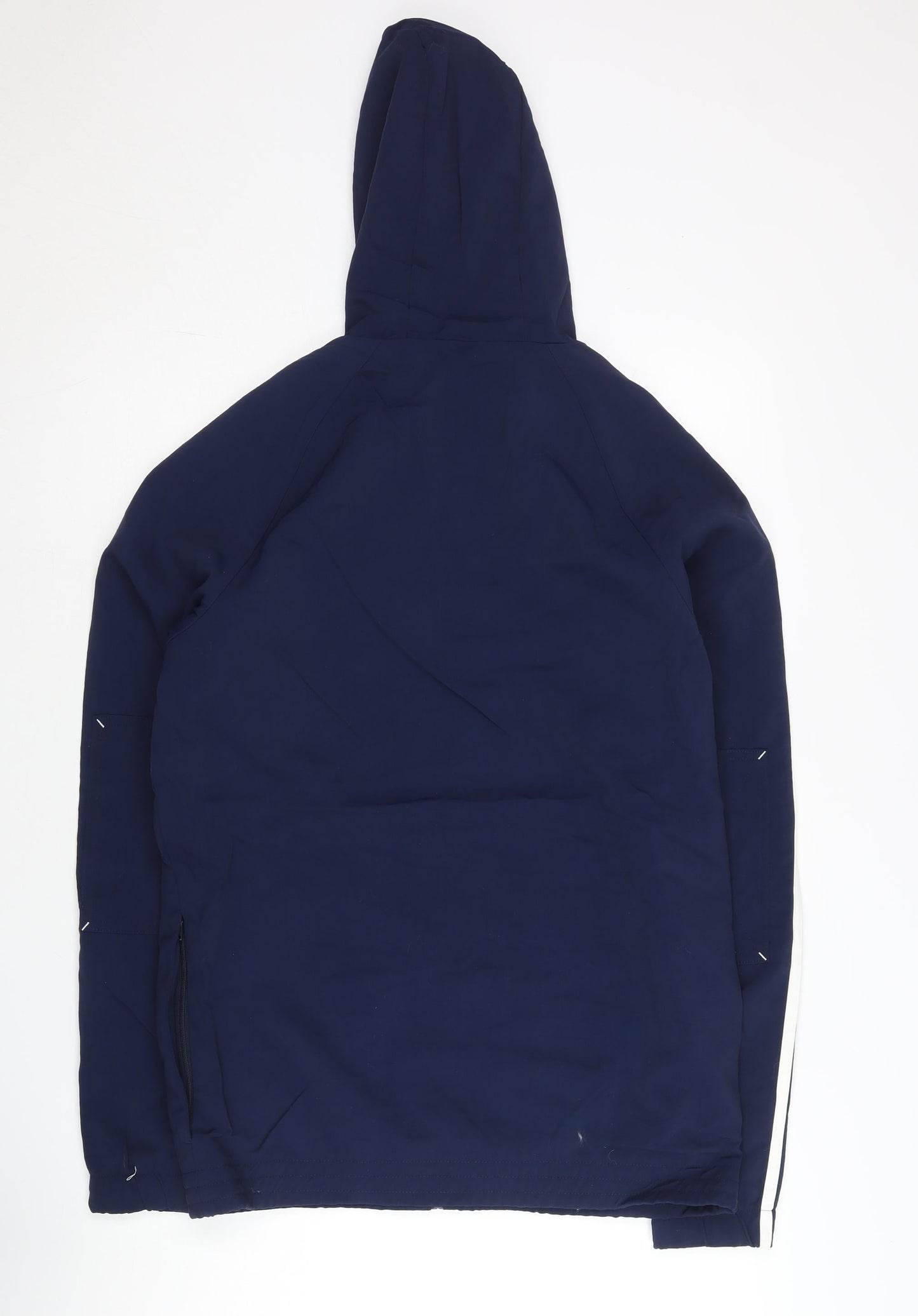 adidas Men’s Blue XS Windbreaker Jacket Full Zip Hooded Nylon