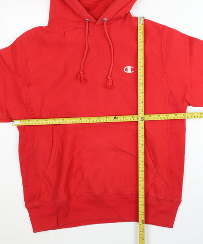 Mens UK Size S Champion Red Pullover Hoodie
