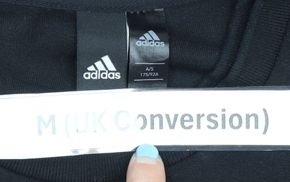 Adidas Men's Black M Pullover Sweatshirt with Side Zip