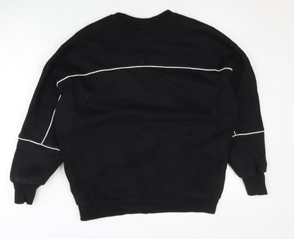 Champion Women's Black Small Pullover Sweatshirt Long Sleeve Logo