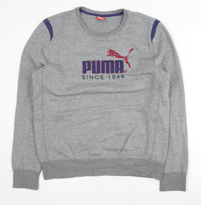Mens UK Size L PUMA Grey Pullover Sweatshirt