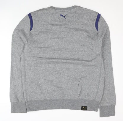 Mens UK Size L PUMA Grey Pullover Sweatshirt