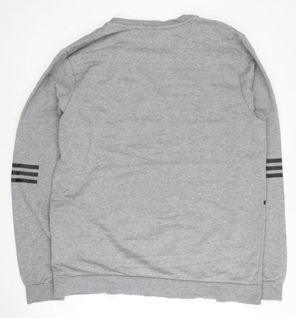 Mens UK Size L adidas Grey Pullover Sweatshirt