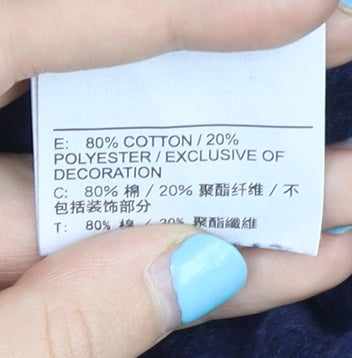 Nike Unisex Blue 2XL Pullover Sweatshirt Crew Neck Logo Sports