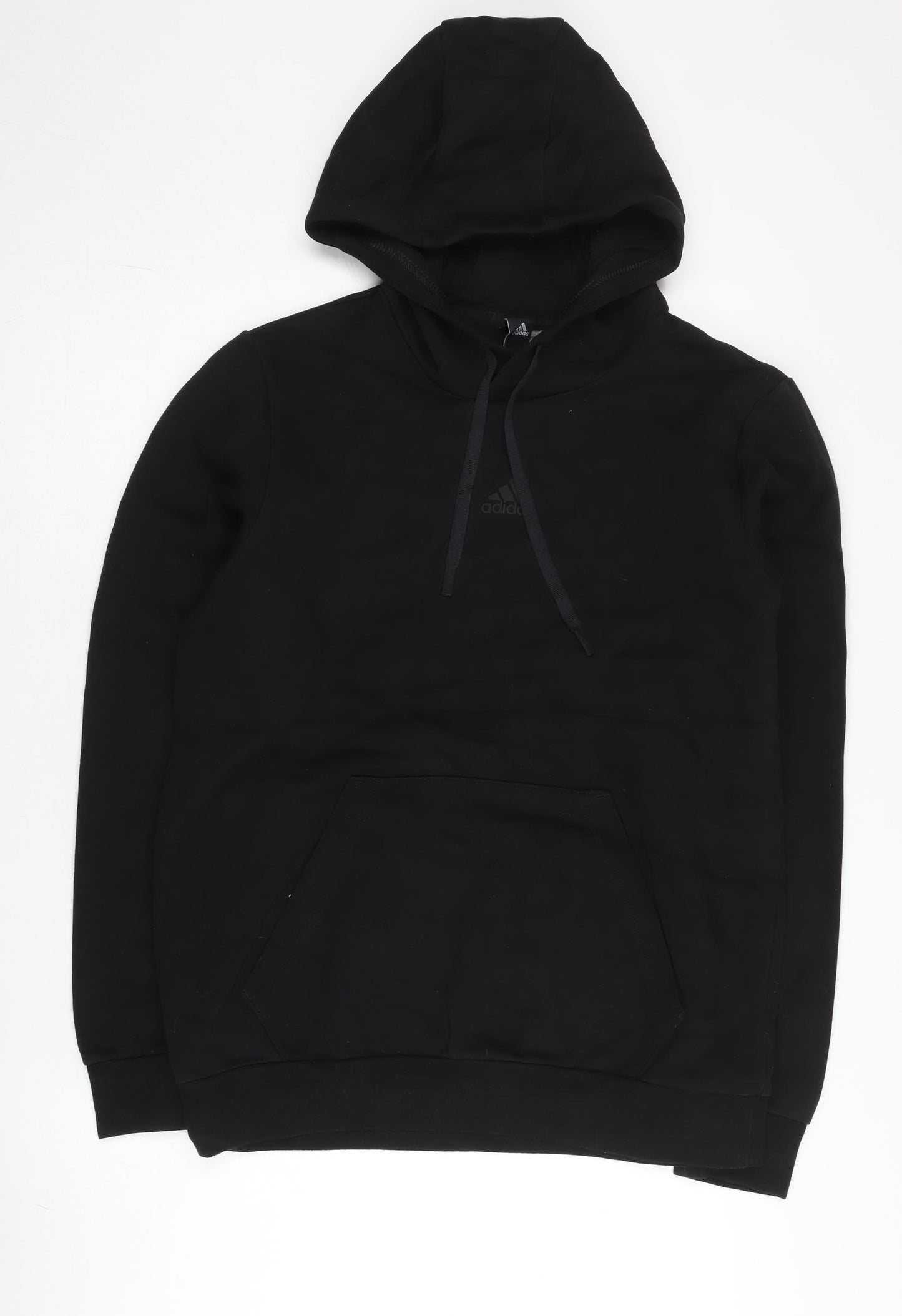 Adidas Men's Black Pullover Hoodie M Logo Graphic Sportswear