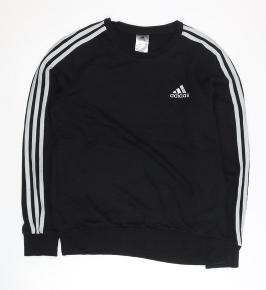 Adidas Men's Black M Pullover Sweatshirt Crew Neck Long Sleeve