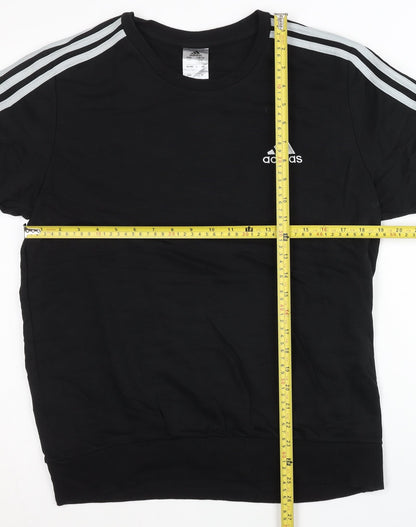 Adidas Men's Black M Pullover Sweatshirt Crew Neck Long Sleeve