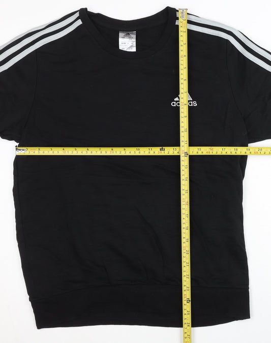 Adidas Men's Black M Pullover Sweatshirt Crew Neck Long Sleeve