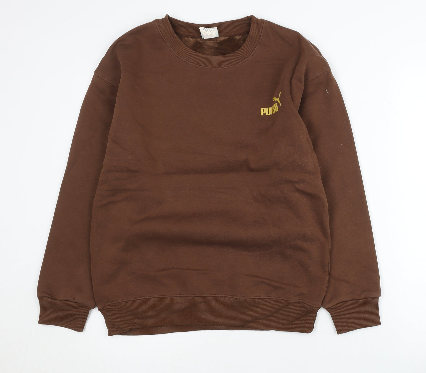 Mens UK Size XS PUMA Brown Pullover Sweatshirt