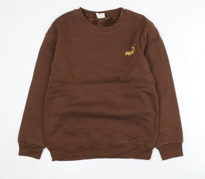 Mens UK Size XS PUMA Brown Pullover Sweatshirt